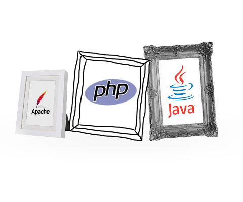Logotipos de las tecnologías de servidor